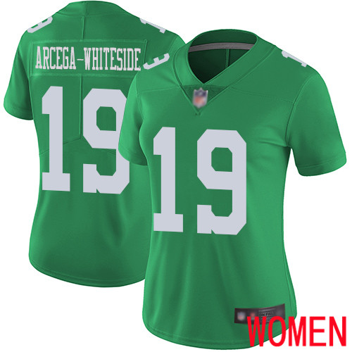 Women Philadelphia Eagles #19 JJ Arcega-Whiteside Limited Green Rush Vapor Untouchable NFL Jersey